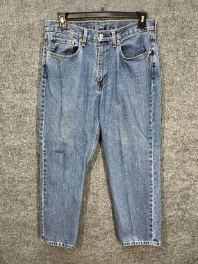 Levis 550 Jeans Mens 34x29 Blue Relaxed Slight Taper Denim Medium Wash Classic
